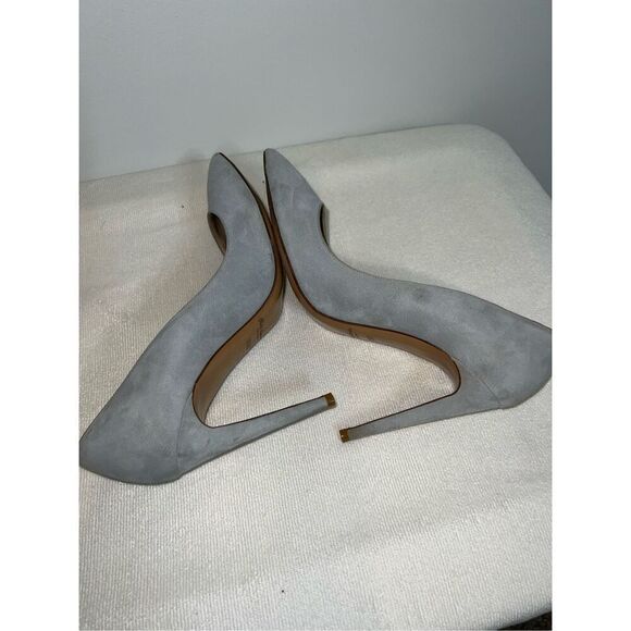 Ralph Lauren Purple Label Baby Blue Suede Heel Pump 38.5 US 8-8.5 - Picture 5 of 8